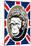 Monkey Queen Union Jack Graffiti-null-Mounted Art Print