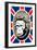 Monkey Queen Union Jack Graffiti-null-Framed Premium Giclee Print