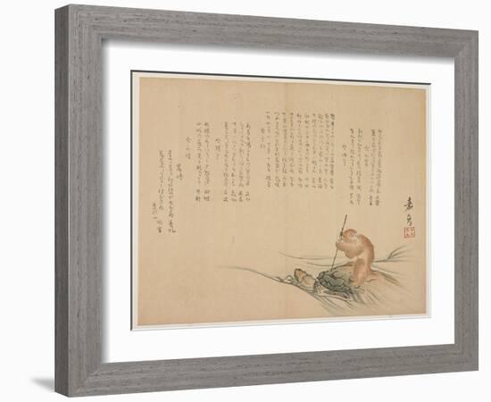 Monkey Riding on a Turtle, C.1818-29-Kagyo-Framed Giclee Print