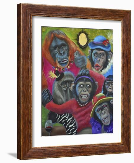 Monkey Selfies-Sue Clyne-Framed Giclee Print