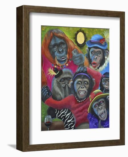 Monkey Selfies-Sue Clyne-Framed Giclee Print