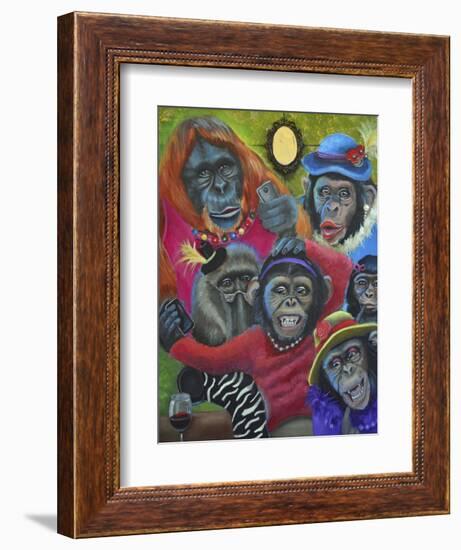 Monkey Selfies-Sue Clyne-Framed Giclee Print