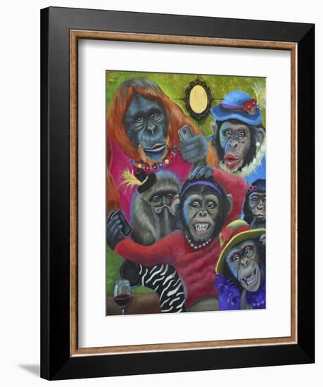 Monkey Selfies-Sue Clyne-Framed Giclee Print