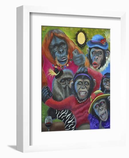 Monkey Selfies-Sue Clyne-Framed Giclee Print