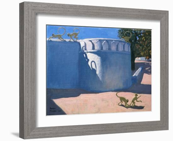 Monkey Temple, India, 2000-Andrew Macara-Framed Giclee Print