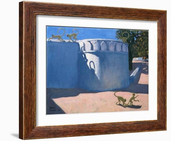 Monkey Temple, India, 2000-Andrew Macara-Framed Giclee Print