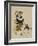 (Monkey Trainer and Dog), Mid to Late 19th Century-Shibata Zeshin-Framed Giclee Print