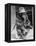 Monkey Wearing Jacket Smoking Cigarette-null-Framed Premier Image Canvas