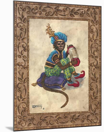 Monkey with Concertina-Janet Kruskamp-Mounted Art Print