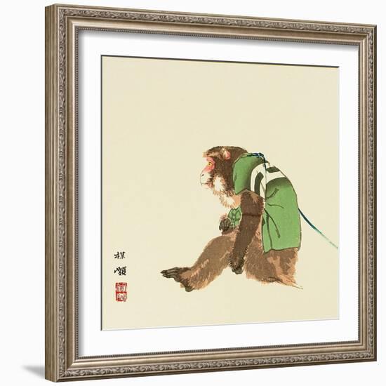 Monkey-Bairei Kono-Framed Giclee Print