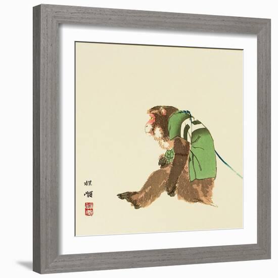 Monkey-Bairei Kono-Framed Giclee Print