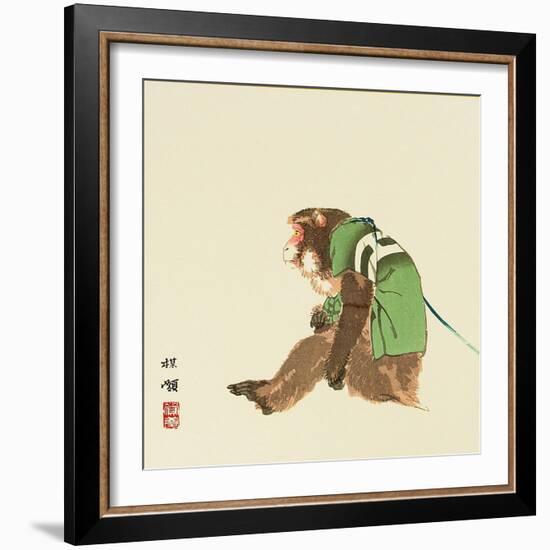 Monkey-Bairei Kono-Framed Giclee Print