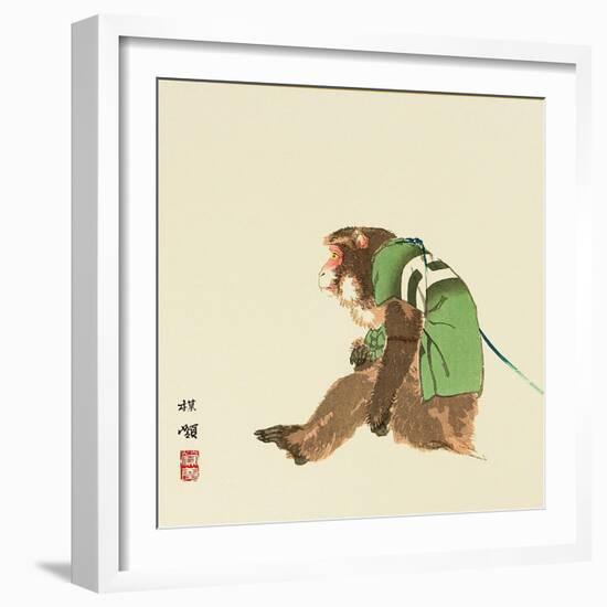 Monkey-Bairei Kono-Framed Giclee Print