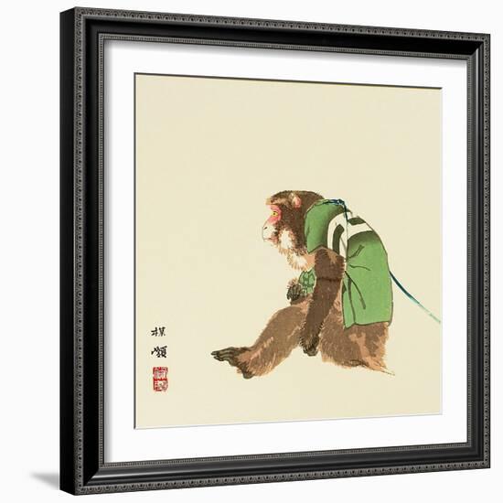 Monkey-Bairei Kono-Framed Giclee Print