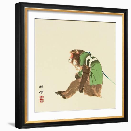 Monkey-Bairei Kono-Framed Giclee Print