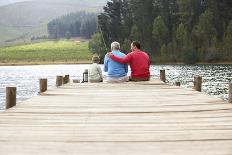 Father,Son and Grandfather Fishing-monkeybusinessimages-Photographic Print