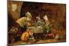 Monkeys Drinking And Smoking, 17th Century-David Teniers the Younger-Mounted Giclee Print