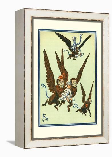 Monkeys Flew Away with Dorothy-William W. Denslow-Framed Stretched Canvas