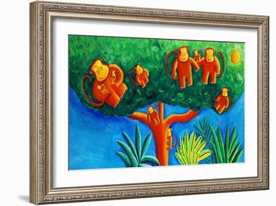 Monkeys in a Tree, 2002-Julie Nicholls-Framed Premium Giclee Print