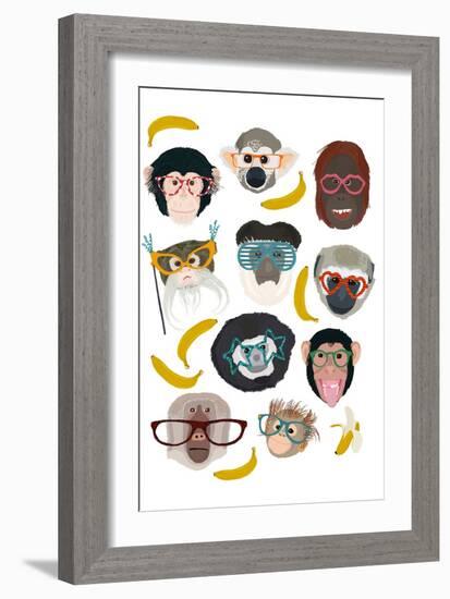 Monkeys in Glasses-Hanna Melin-Framed Art Print