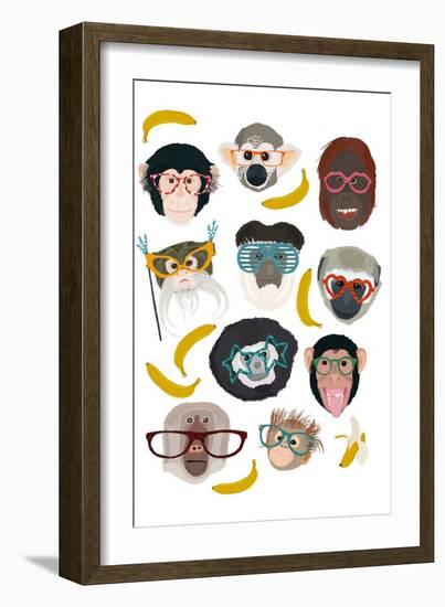 Monkeys in Glasses-Hanna Melin-Framed Art Print