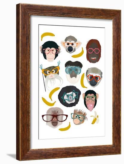 Monkeys in Glasses-Hanna Melin-Framed Art Print