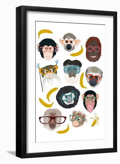 Monkeys in Glasses-Hanna Melin-Framed Art Print