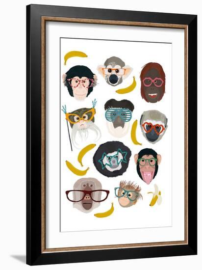 Monkeys in Glasses-Hanna Melin-Framed Art Print