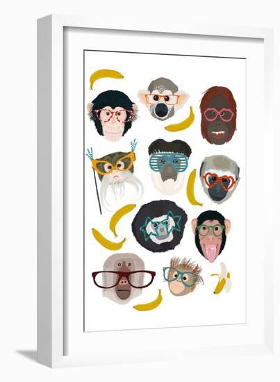 Monkeys in Glasses-Hanna Melin-Framed Art Print