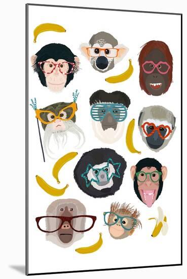 Monkeys in Glasses-Hanna Melin-Mounted Art Print