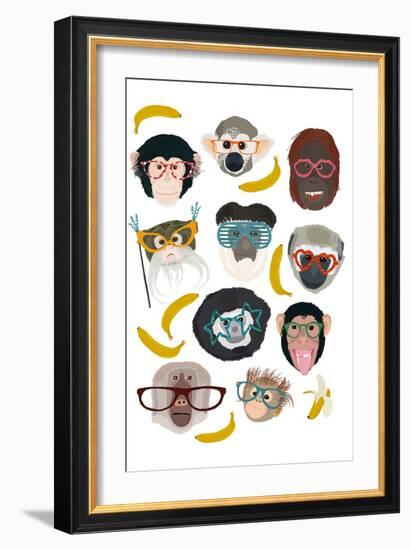 Monkeys in Glasses-Hanna Melin-Framed Art Print