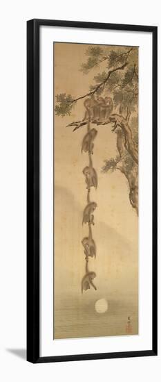 Monkeys Reaching for the Moon, Edo Period (1603-1867)-null-Framed Giclee Print