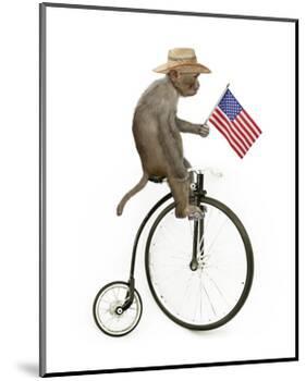 Monkeys Riding Bikes #3-J Hovenstine Studios-Mounted Giclee Print