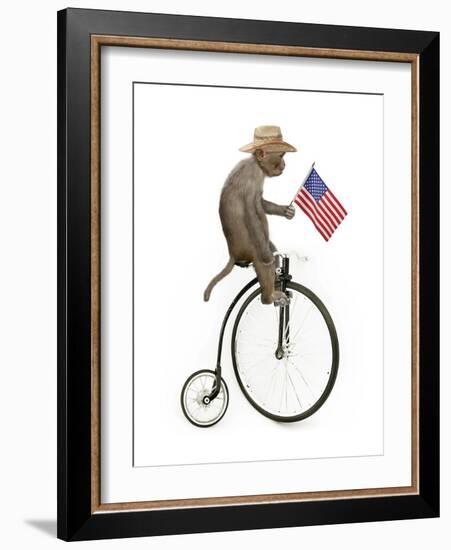 Monkeys Riding Bikes #3-J Hovenstine Studios-Framed Giclee Print