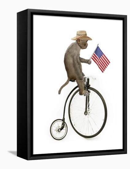 Monkeys Riding Bikes #3-J Hovenstine Studios-Framed Premier Image Canvas