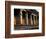 Monks Behind the Columns of the Gallery at Angkor Wat, Siem Reap, Cambodia-Keren Su-Framed Photographic Print