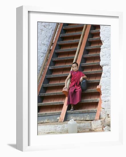 Monks in Punakha Dzong, Punakha, Bhutan-Keren Su-Framed Photographic Print