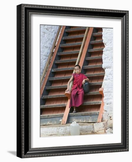 Monks in Punakha Dzong, Punakha, Bhutan-Keren Su-Framed Photographic Print