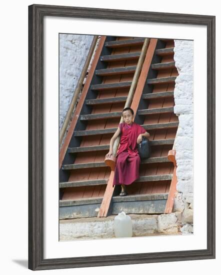 Monks in Punakha Dzong, Punakha, Bhutan-Keren Su-Framed Photographic Print