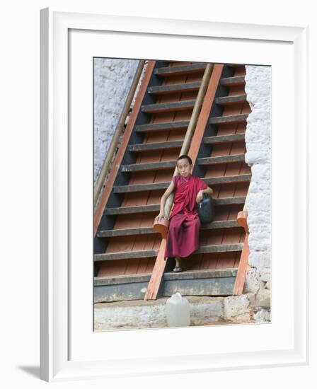 Monks in Punakha Dzong, Punakha, Bhutan-Keren Su-Framed Photographic Print