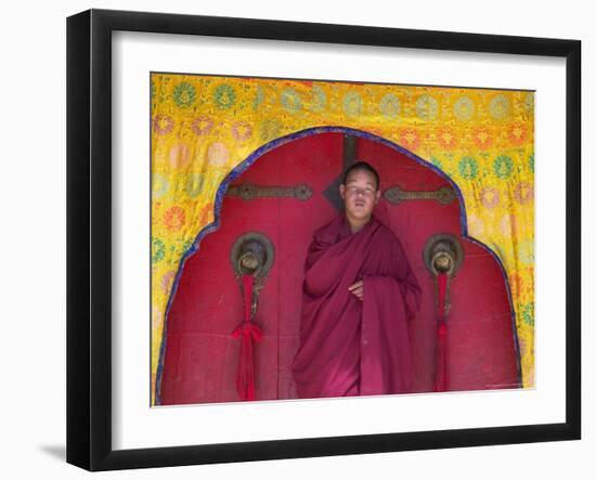 Monks in Sakya Monastery, Tibet, China-Keren Su-Framed Photographic Print