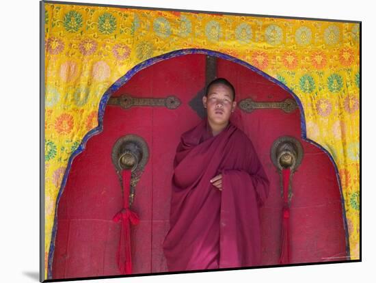 Monks in Sakya Monastery, Tibet, China-Keren Su-Mounted Photographic Print