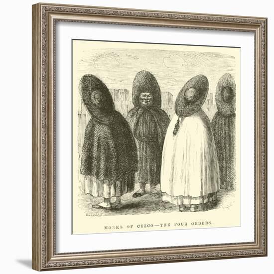 Monks of Cuzco, the Four Orders-Édouard Riou-Framed Giclee Print