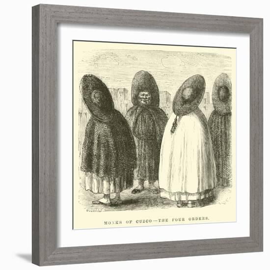 Monks of Cuzco, the Four Orders-Édouard Riou-Framed Giclee Print