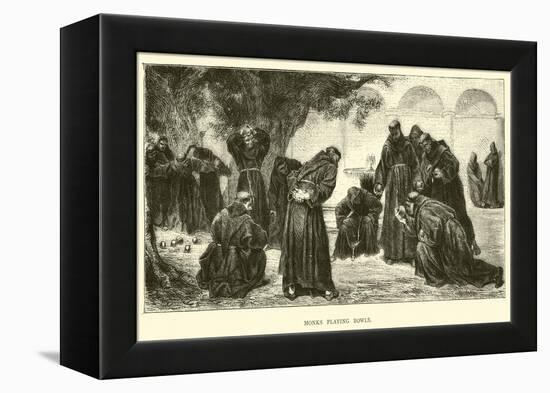 Monks Playing Bowls-null-Framed Premier Image Canvas