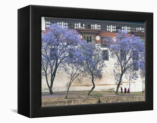 Monks, Punakha Dzong Palance, Bhutan-Dennis Kirkland-Framed Premier Image Canvas