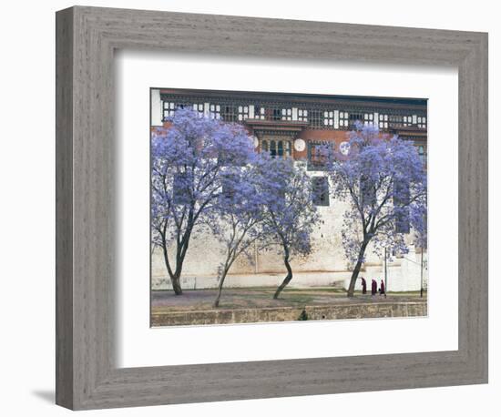 Monks, Punakha Dzong Palance, Bhutan-Dennis Kirkland-Framed Photographic Print