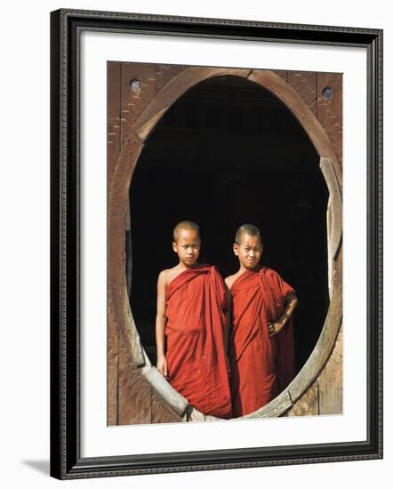 Monks, Shwe Yaunghwe Kyaung Monastery, Inle Lake, Shan State, Myanmar-Jane Sweeney-Framed Photographic Print