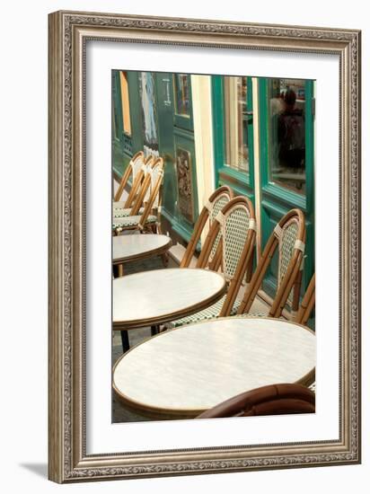 Monmartre Cafe Crop-Sue Schlabach-Framed Art Print