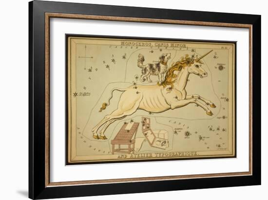 Monoceros and Canis Minor Constellations, 1825-Science Source-Framed Giclee Print